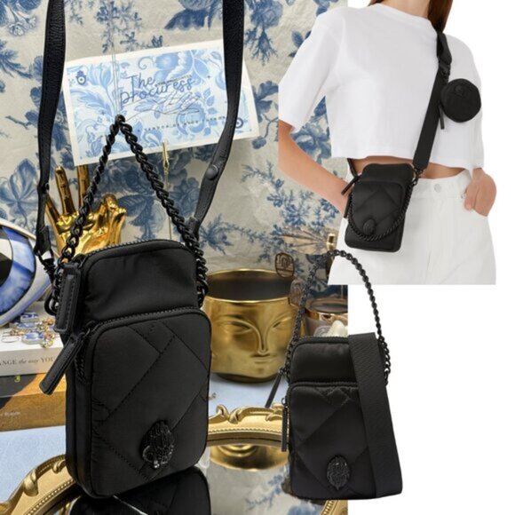 Kurt Geiger Handbags - 🆕 KURT GEIGER LONDON 🧿 NWOT Recycled Nylon XBody Bag Black Drench *NOCOINPURSE